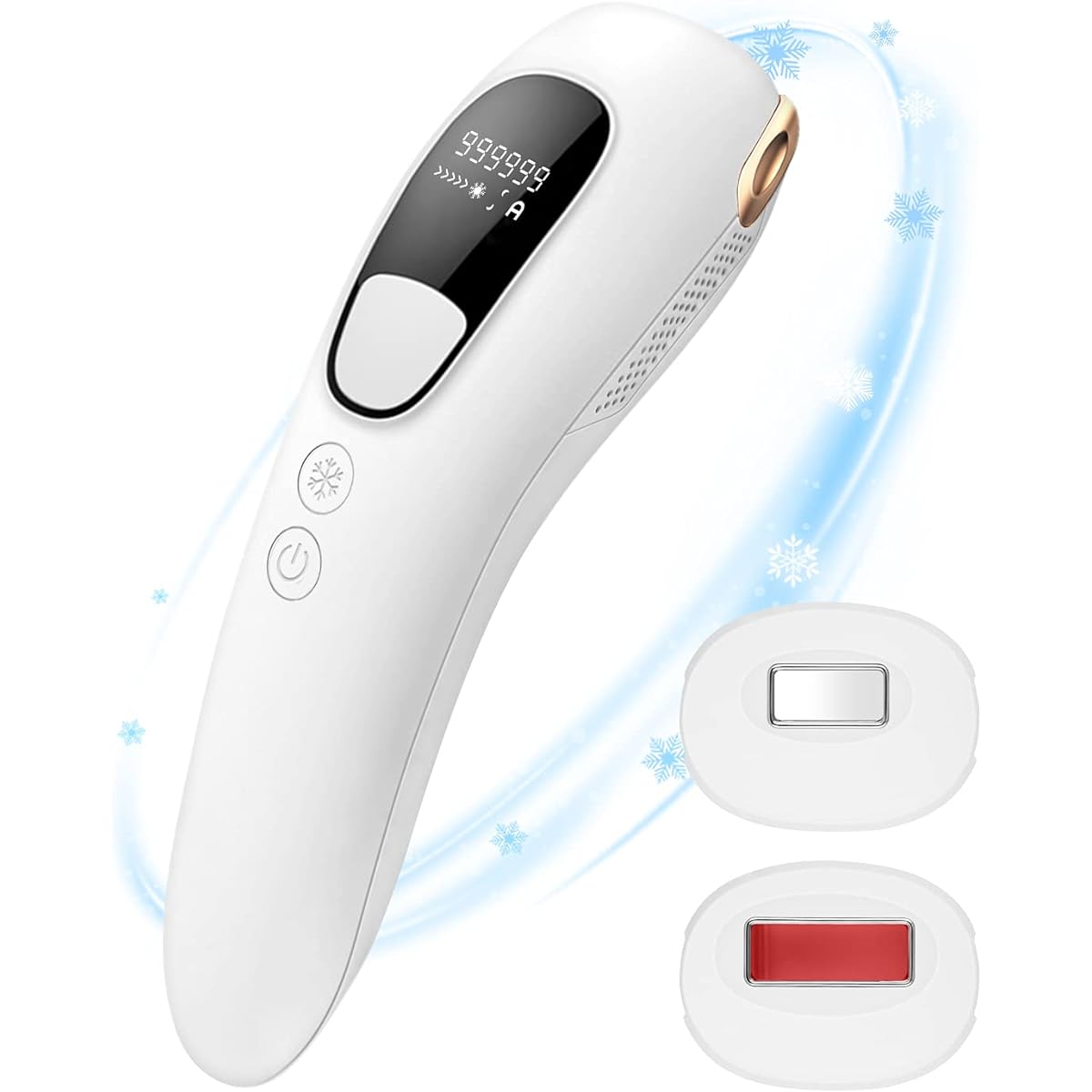 Hair removal device [Domestic salon grade & original model for summer] IPL pulse technology Full body hair removal -1℃ rapid cooling sensation hair removal 990,000 shots 5 levels Home hair removal device for men and women Simultaneous hair removal coolin