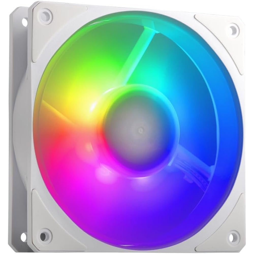 Cooler Master Mobius 120P ARGB White Edition with ring blade, long life and high air volume model, PC case fan MFZ-M2DW-24NP2-R1 FN2053