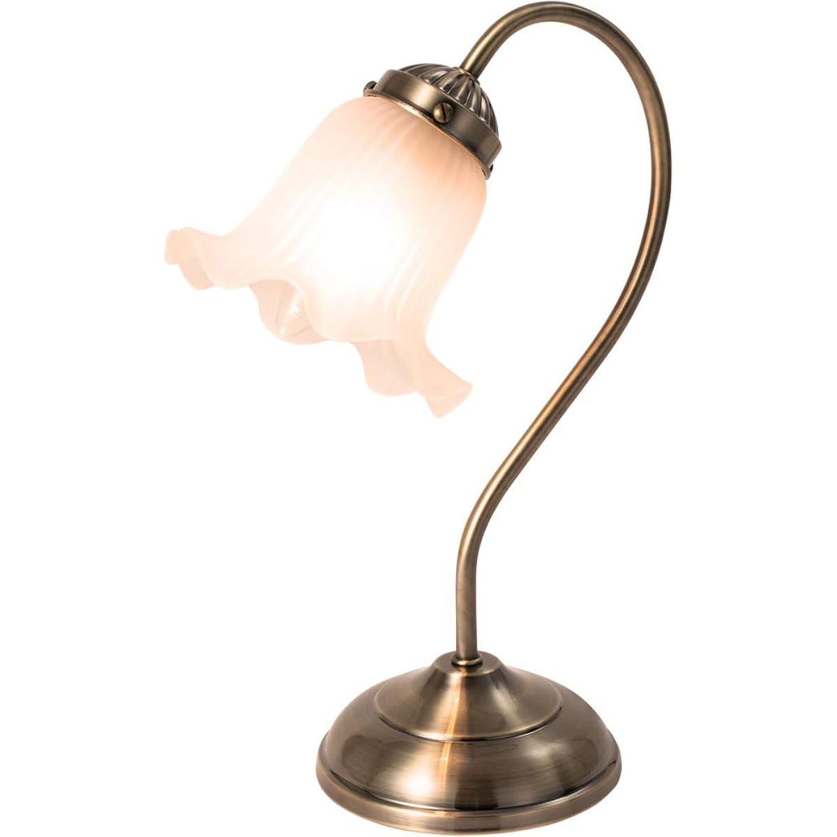 Mula Ellen Table Lamp, Night Lamp, Touch Sensor, Dimming, 3 Levels, Incandescent Light Bulb Included, Respect for the Aged Day Gift (Antique Gold, Frosted Glass)