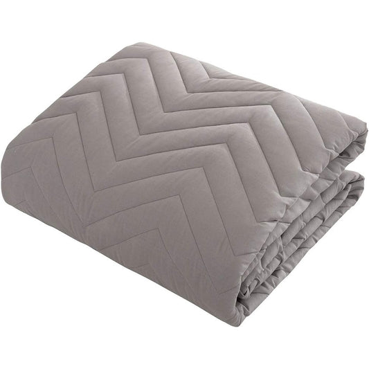 Bed Pad, Comfortable for All Seasons, Bed Pad, Mite Resistant, Antibacterial, Odor Resistant, Sweat Absorbent, Quick Drying, Comes with Rubber Band, Washable (Gray, Family, 240x205cm)
