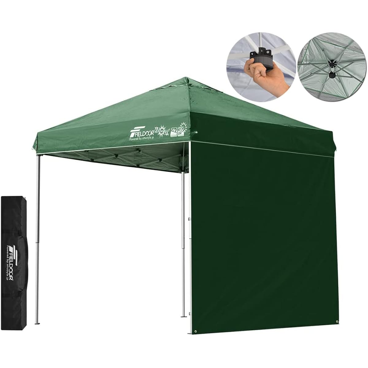 FIELDOOR Easy to assemble!! 2.0×2.0m One-touch tarp tent Set of 1 side sheet [Center lock/Reinforced version] G03 Easy to set up Speedy Lots of optional parts sold separately Highly water resistant Silver coating UV protection coating
