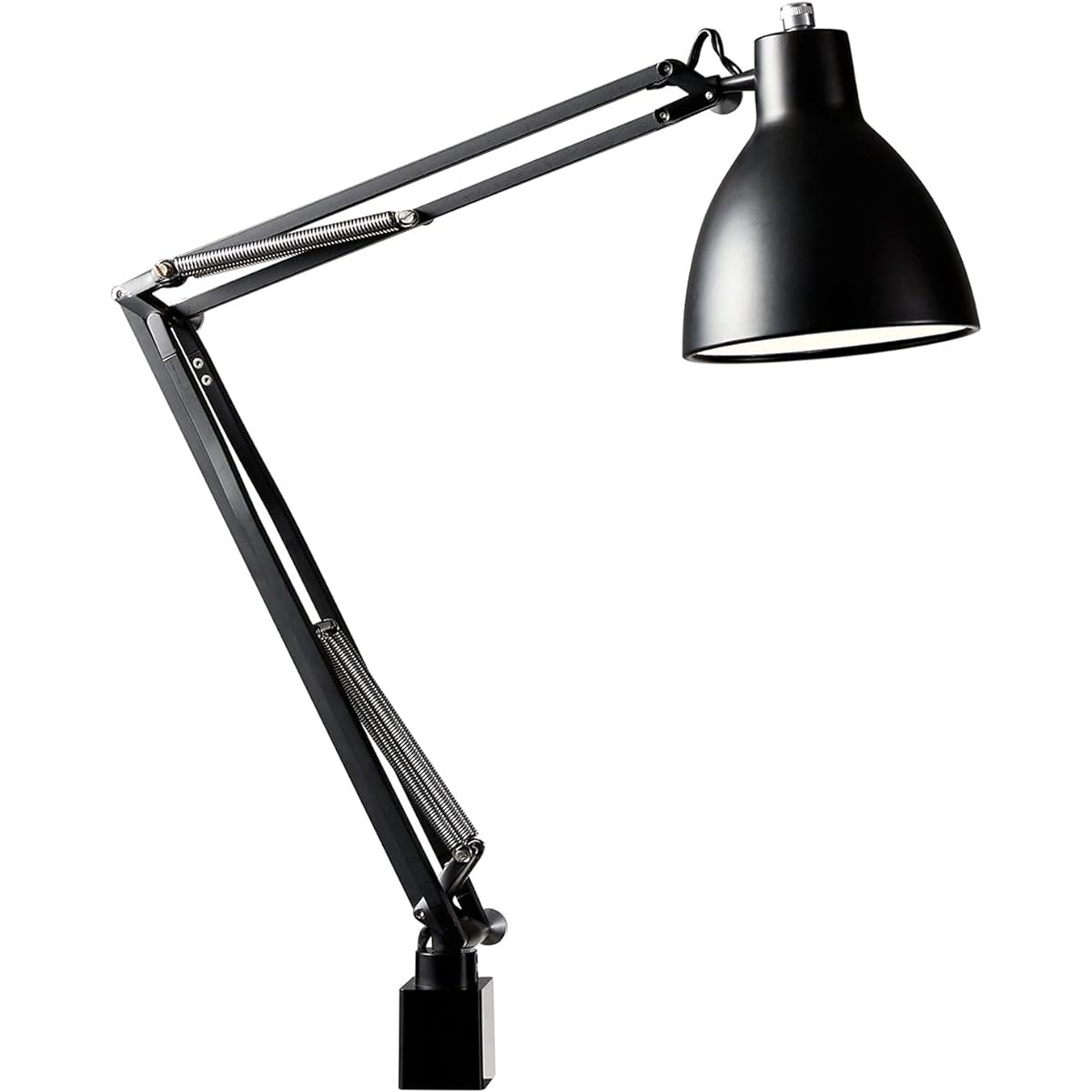 Yamada Lighting Z Light LED Desk Light E26LED Bulb Light Bulb Color Black Z-00N B Shade Width φ152mm, Shade Height 162mm, Arm Length 300+360mm