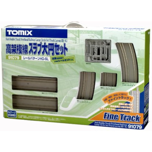 TOMYTEC TOMIX N Gauge Elevated Double Track Slab Large Circle Set HD-SL Pattern 91079 Railway Model Rail Set