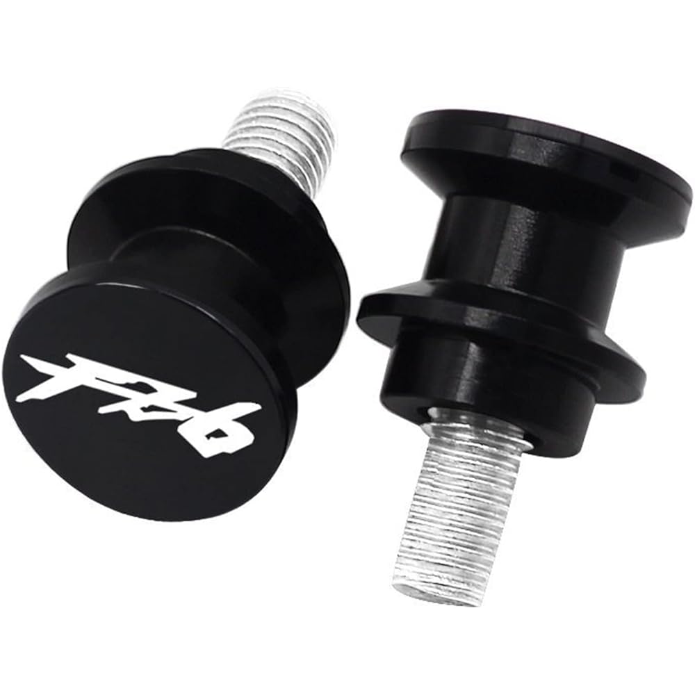 Stand Screw Slider Motorcycle Accessories 6MM CNC Rocker Arm Spool Bracket Screw Slider is very suitable for Yamaha FZ-6 FZ6N FZ6S 2004-2016 2015 (Color: Black)