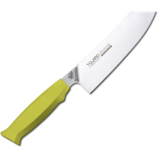Tojiro Kitchen Knife 170mm Matcha Green Made in Japan Molybdenum Vanadium Steel Ergonomic knife developed from an ergonomic perspective Easy to grip Easy to apply force Less tiring Octagonal handle ERGOS FD-1204