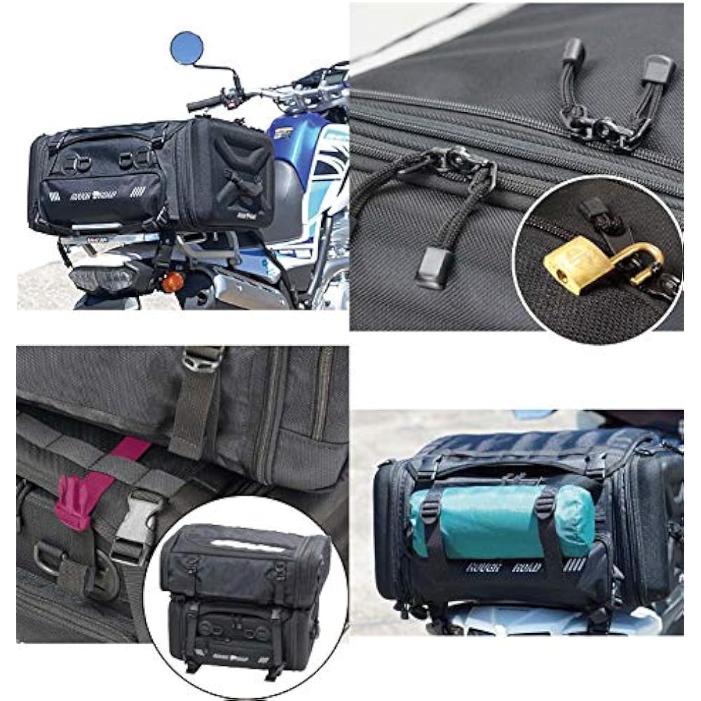 ROUGH&ROAD Bike Bag Container Seat Bag 40 Black 40ℓ RR9037