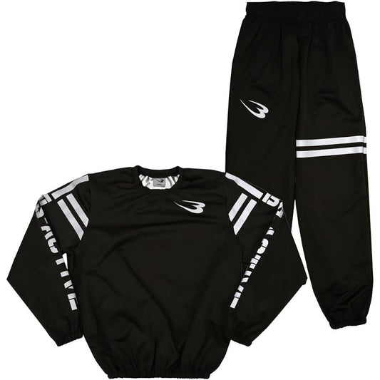 [BODYMAKER] [BURN-SUIT] Sauna suit athlete set-up suit boxing training running walking detox hot yoga slimming jogging fat burning sauna suit weight loss sweating diet unisex warm-up suit top and bottom set set-up