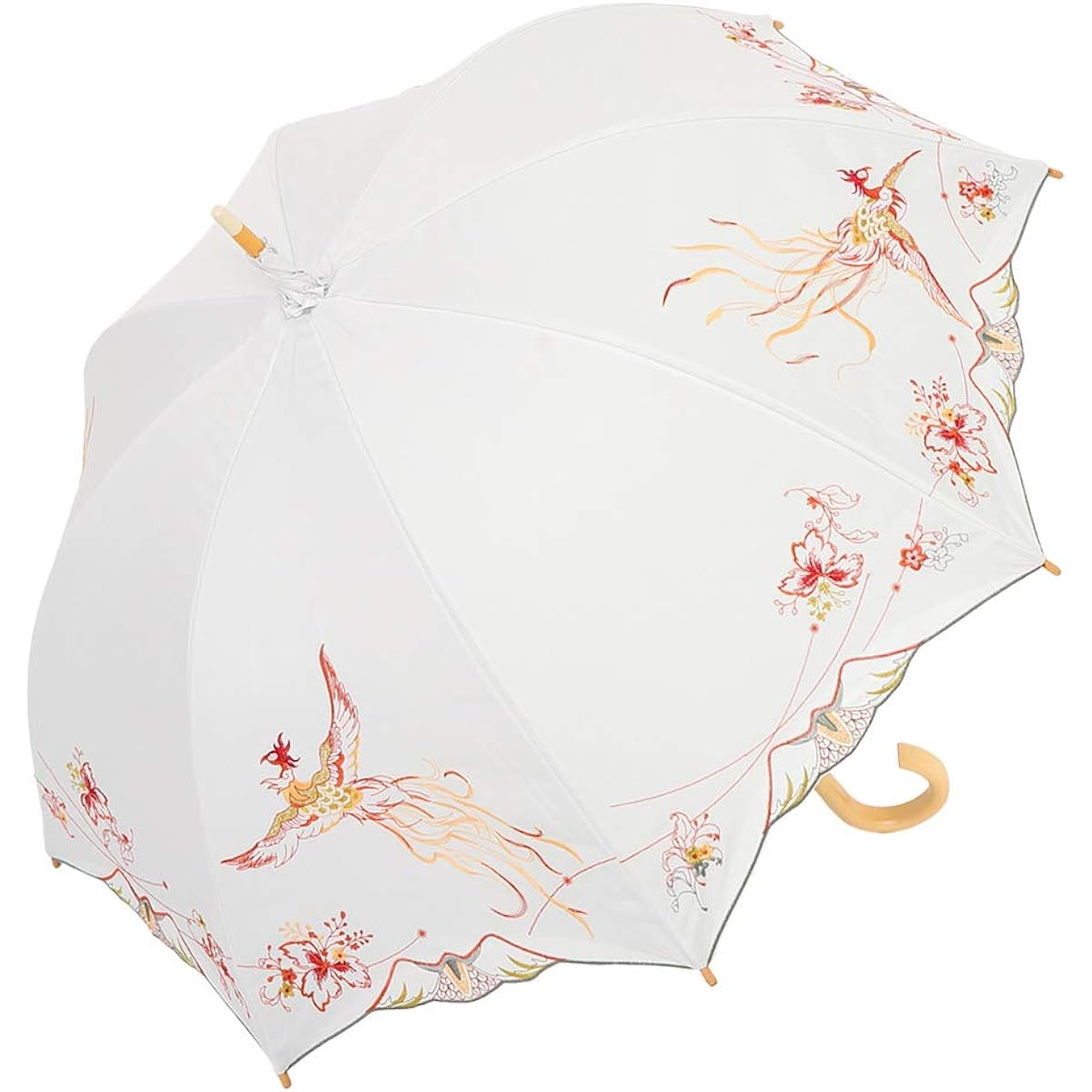 Parasol for both sun and rain, actress parasol premium, long parasol, sold by Shop Channel, completely blackout, heat shielding, UV protection, shaded, cool, special double layered, fully embroidered