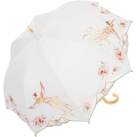 Parasol for both sun and rain, actress parasol premium, long parasol, sold by Shop Channel, completely blackout, heat shielding, UV protection, shaded, cool, special double layered, fully embroidered