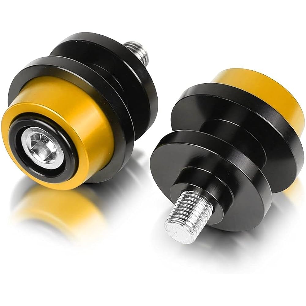 Stand Screw Slider Motorcycle Accessories 10MM Bracket Screw Swing Arm Spool Slider is perfect for Kawasaki Z1000R SX Z900 RS Z800 ZX-9R ZX-10 R NIANJA1000 (Color: Gold)
