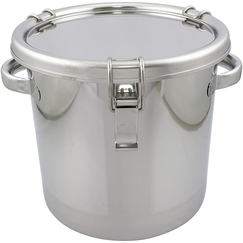 Nitto Stainless Steel Tank Catch Clip Type Sealed Tank (with Lid) 10L