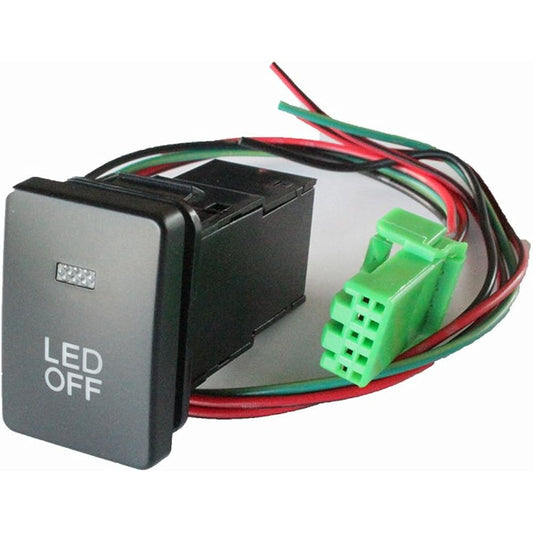 AWESOME Genuine Type LED ON/OFF Switch Toyota A Type (LED Color: Green)