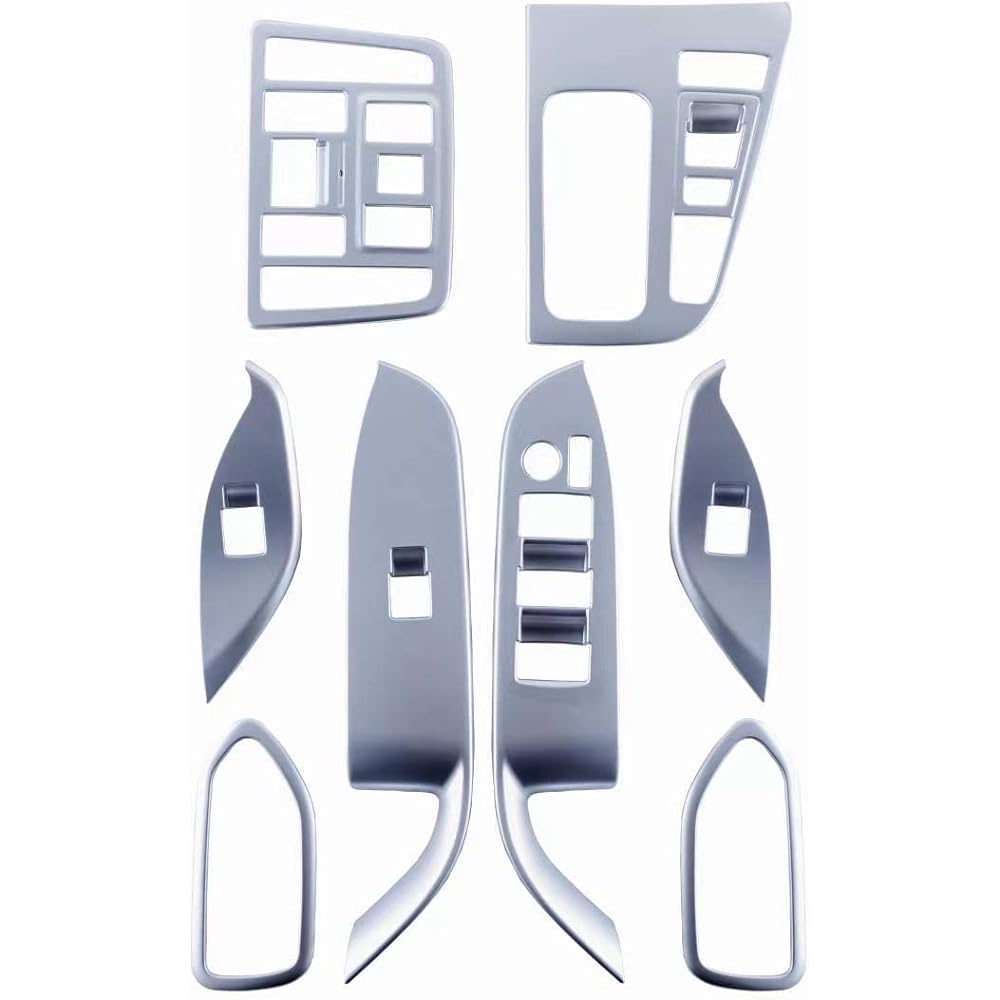 Toyota New Voxy 90 Series / New Noah 90 Series VOXY NOAH Hybrid Car Accessory Interior Parts Door Switch Panel Window Switch Cover Shift Panel Room Lamp Cover Interior Panel Custom Dress Up Set of 8 Pieces Outside Item (Piano Black)