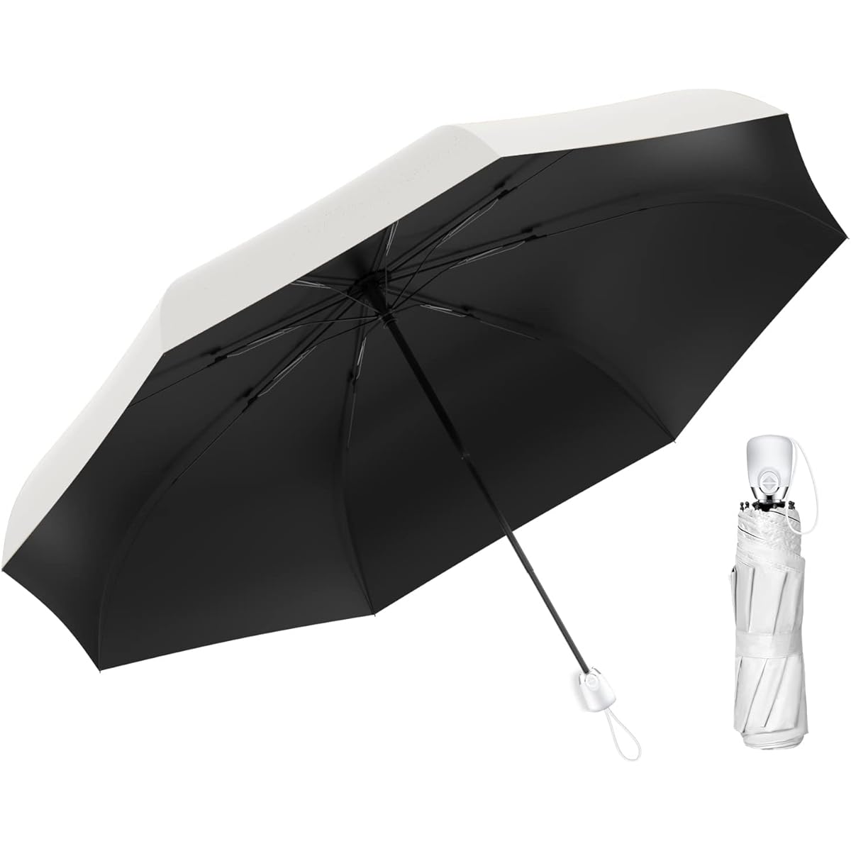 Parasol, Folding Umbrella, One-touch, Automatic Open/Close, UV Protection, Light and Heat Shielding, For Both Sunny and Rainy Days, UV Protection, Sunscreen Protection, Wind Resistant, Super Water Repellent, Convenient to Carry, Present, Men's, Women's,