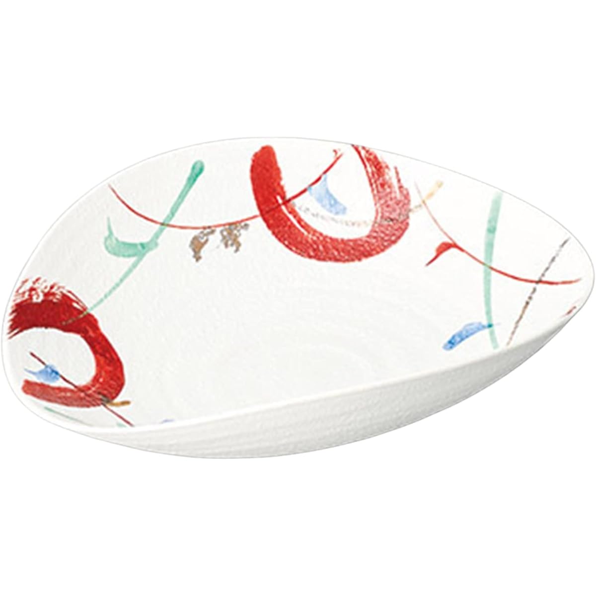 Serving bowl Red-painted brush scale bowl [244 x 210 x 70 mm]