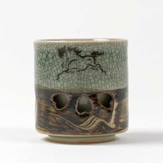 Ohori Soma ware Matsunaga kiln double teacup (2.6 inch)