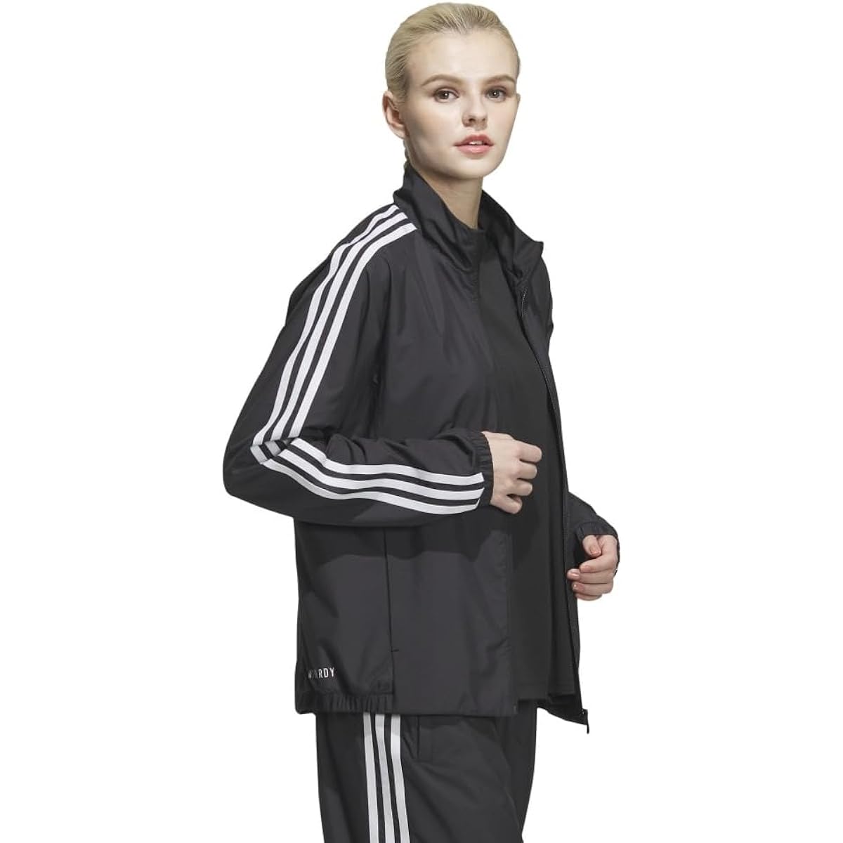 [Adidas] Jersey Top 3 Stripes Regular Fit Windbreaker Jacket IEH75 Women's
