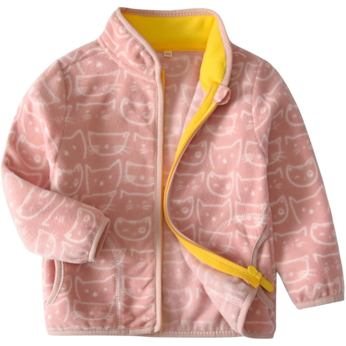 [MARBEINE] Jacket, Kids, Long Sleeve, Girls, Unlined, Boa, Girls, Brushed Lining, 90-150 Spring, Autumn, Winter, Children's Parka, Cute, Soft, Zip-up, No Hood, Parka, Loungewear, Children's Clothes, Sports, Going to Kindergarten or School