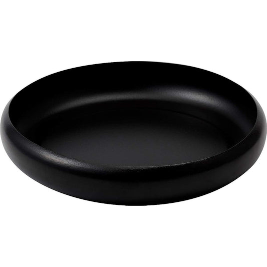 Ovject Camping Outdoor Made in Japan Dish Deep Plate Large Bowl Plate Enamel Heat Resistant Oven Direct Fire OK 30cm Matte Black O-EBL30-MBK