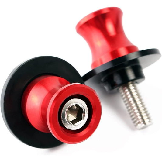 Motorcycle Swing Arm Bobbin Spool Motorcycle Swing Arm Spool Slider Swing Arm Stand Screw Slider Protector For Suzuki V-Strom650 V-Strom650 VStrom1050 All Year (Color: Red)