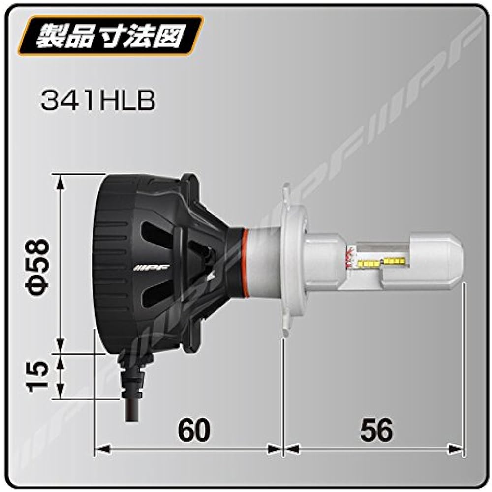 IPF headlight LED H4 bulb 6500K compact model 141HLB