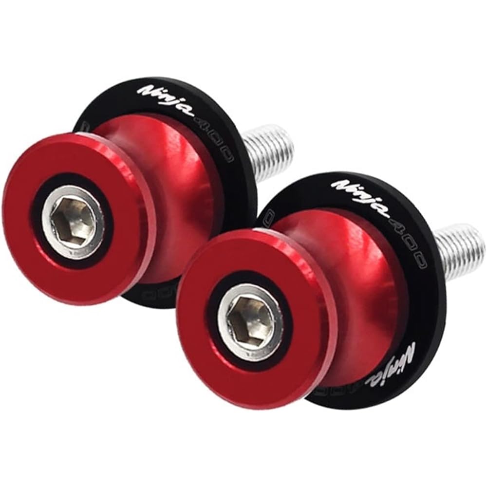 DOOREX 8mm Motorcycle Aluminum Swingarm Spool Slider CNC Stand Screw Accessories Kawasaki NINJA400 Ninja400 Ninja 400 2018-2021 Swingarm Slider Spool (Size: A Red)