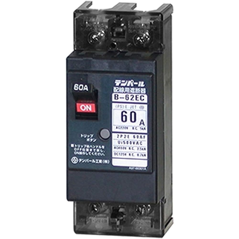 Tempal Industrial Economic Type Hardwired Circuit Breaker 60AF 60A 2P2E B62EC60