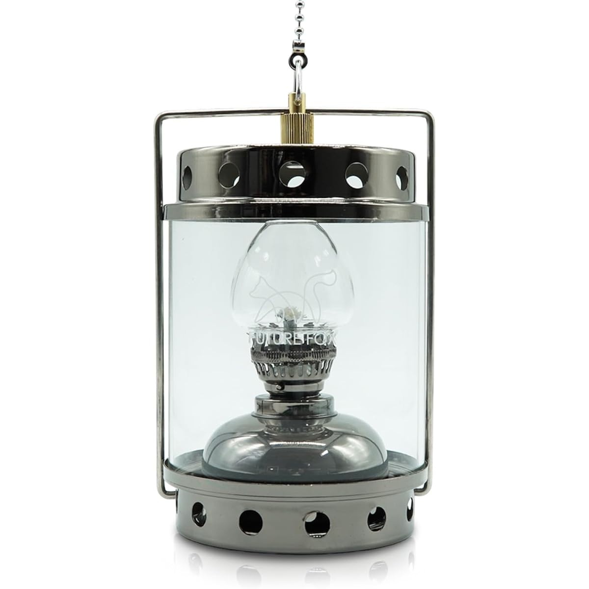 FUTUREFOX Lantern Oil Lantern Antique Paraffin Oil Candle Lantern Style Tank 150ml 48 Hours Continuous Use No Pumping Required (Gunmetal)