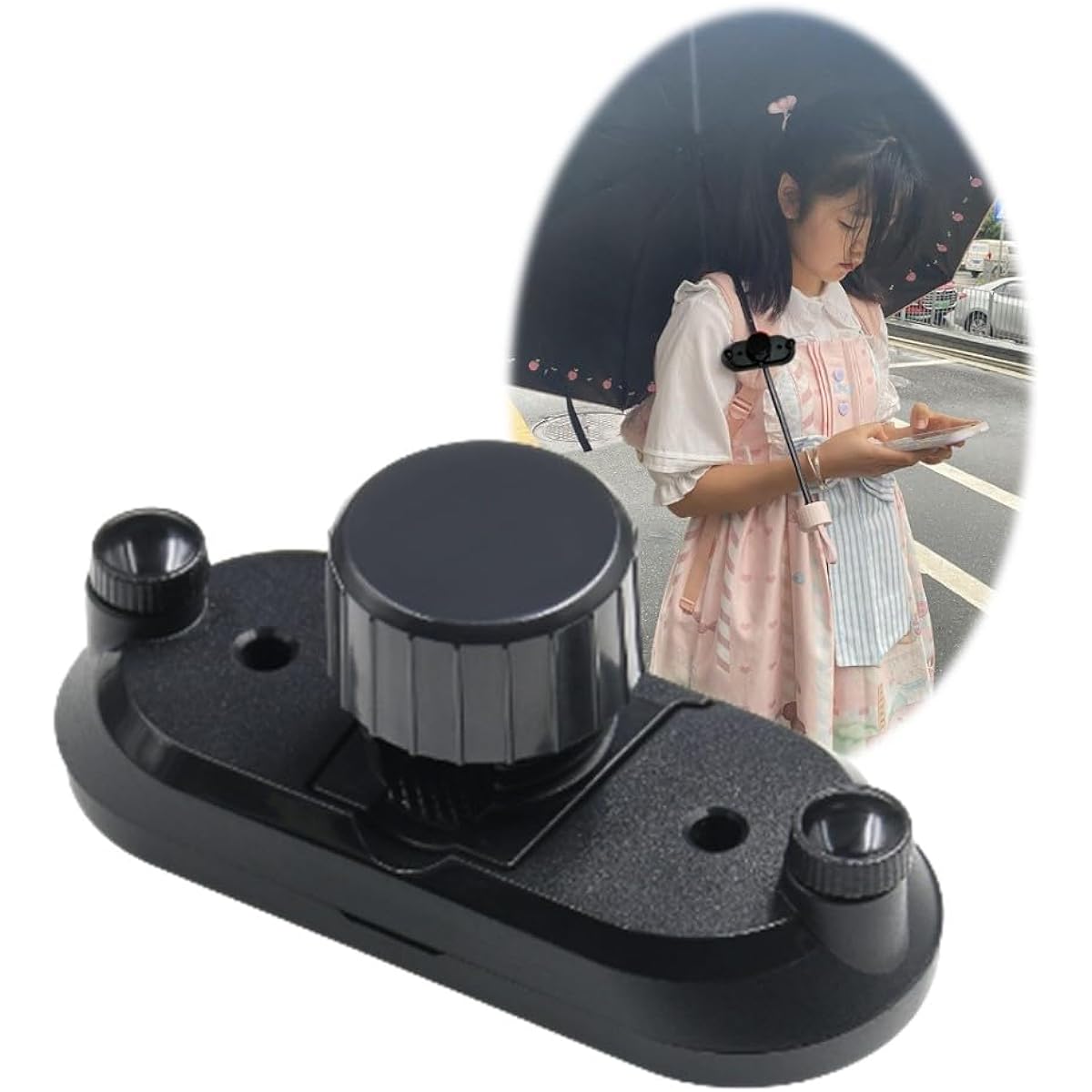 KAMIHO Hands-free Umbrella Holder, Hands-free Umbrella Holder for Backpack, Umbrella, Fixed, Backpack, Hand-free Umbrella, Umbrella, Sunshade (Black)