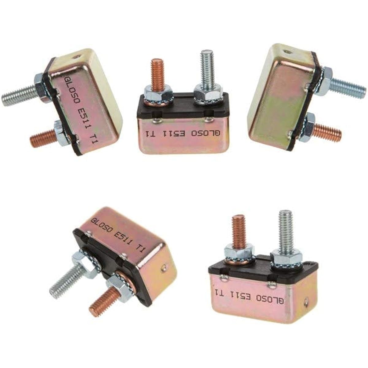GLOSO E511 Stud Type Circuit Breaker Auto Reset (T1) Harley Davidson Bracket 5 Packs (30A)