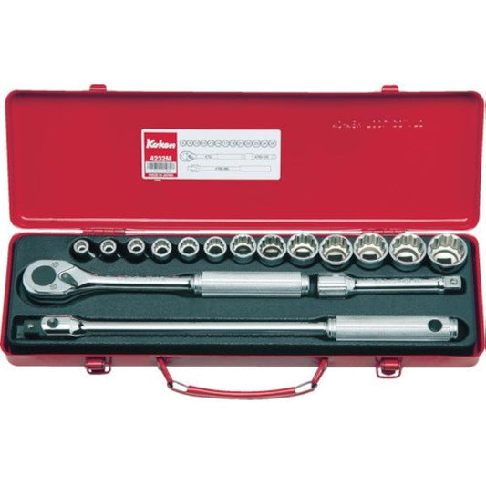 Yamashita Industrial Research Institute Koken 1/2 (12.7mm) SQ. Socket Set 16 pieces 4232M