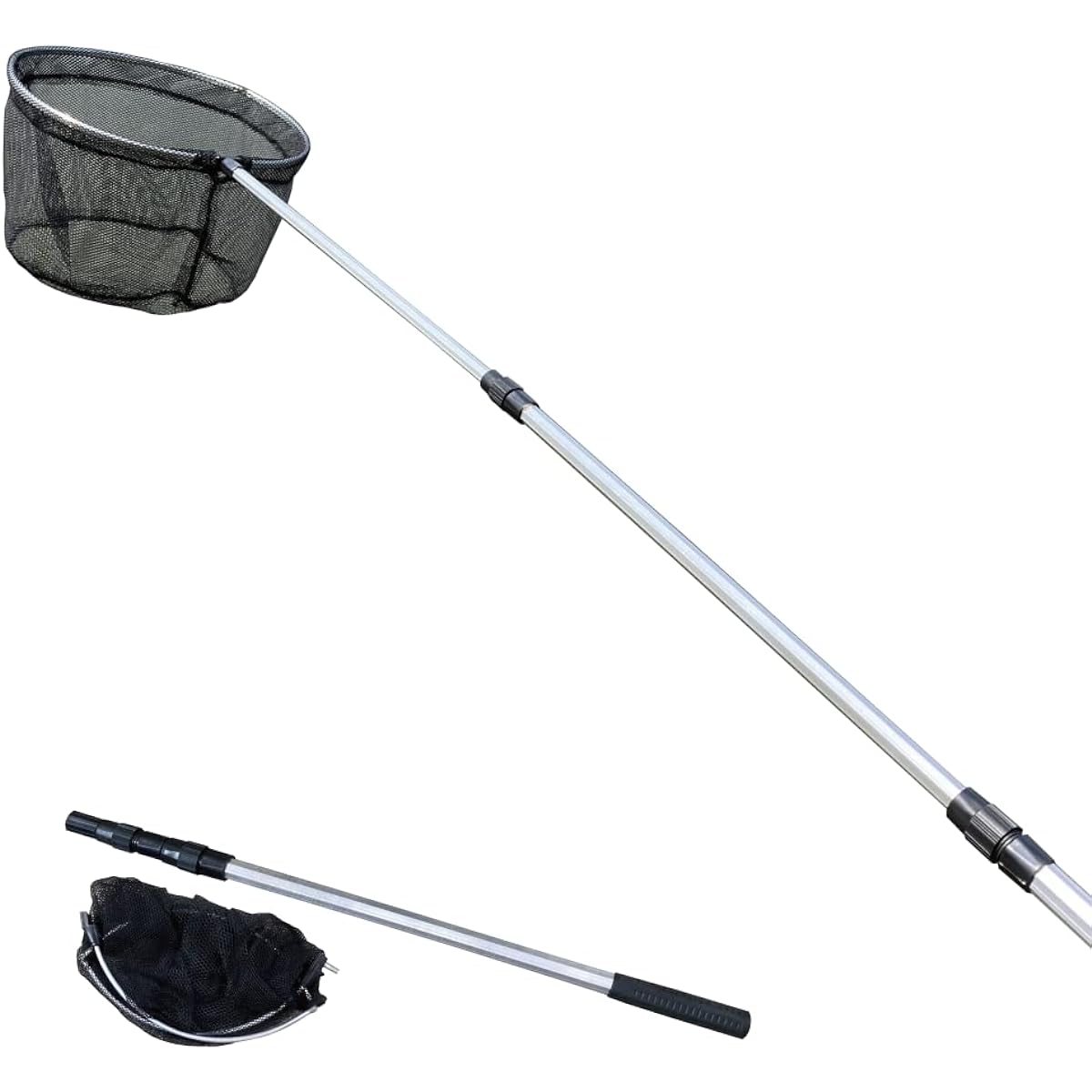 Freell Aluminum Fishing Net 1.7m / 2.1m Ball Pattern Landing Net Net 35cm Compact Storage Ash Fishing Net…