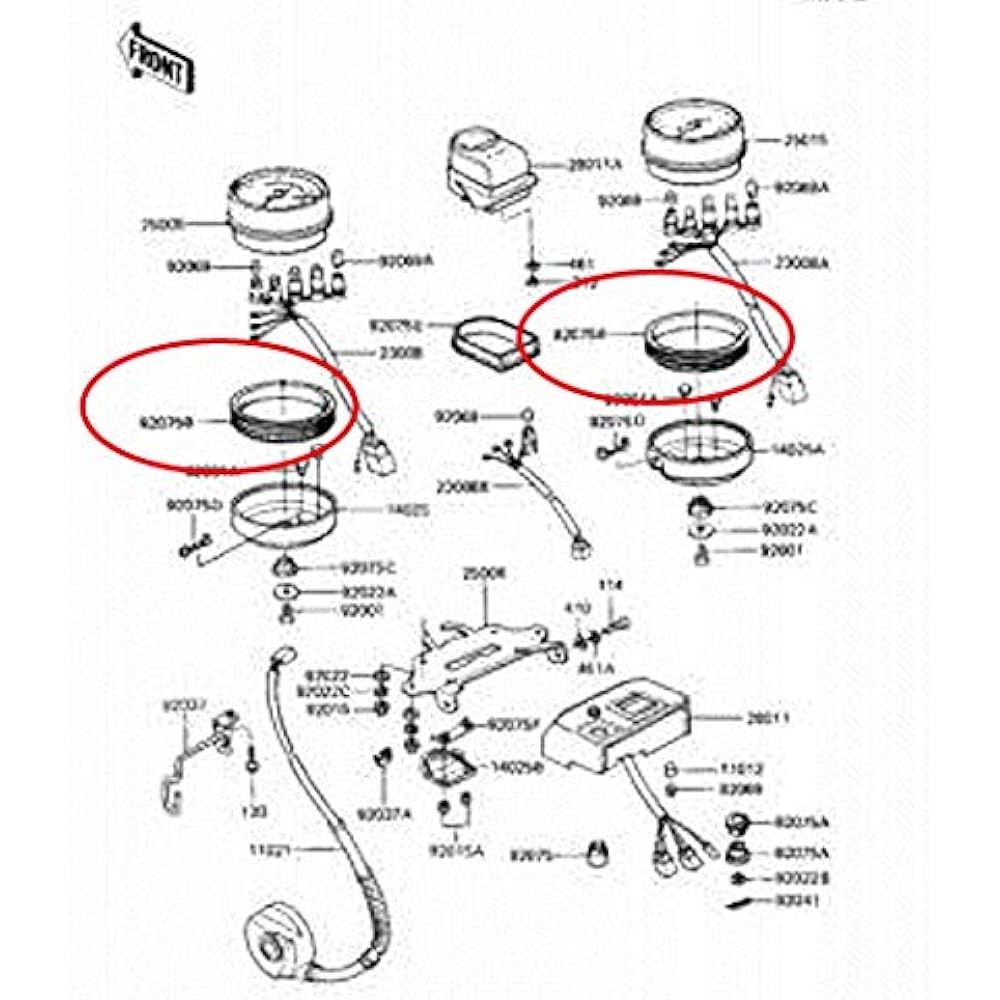 Z1000R / Z1000J / Z1000LTD Meter Damper Rubber Set of 2