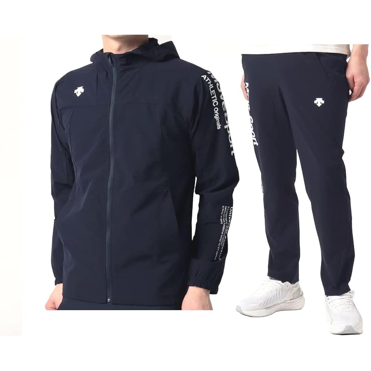 [DESCENTE] Move Sport Hooded Thin Stretch Cloth Jersey Jacket/Pants Top and Bottom Set DMMTJF14/DMMTJG14 Airy Transfer Light Lip