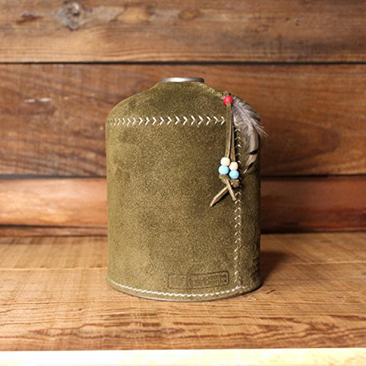 What will be will be Suede leather OD gas can cover (Large: 470g/500g size) Khaki