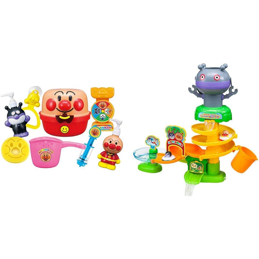 AGATSUMA Anpanman Fun! Bath Set & Anpanman and Dadandan Jabba Jaba Bath Slider [Set Purchase]