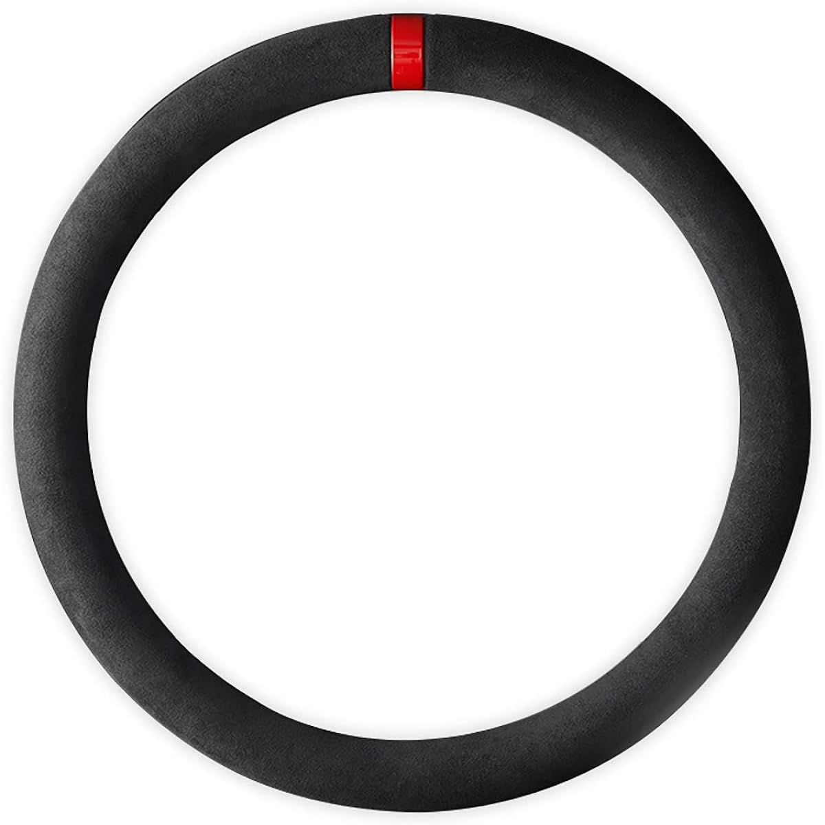 Black Car Steering Wheel Cover Anti Slip Steering Covers Fit 37-38cm Auto Decoration Car Accessories (O Shape)