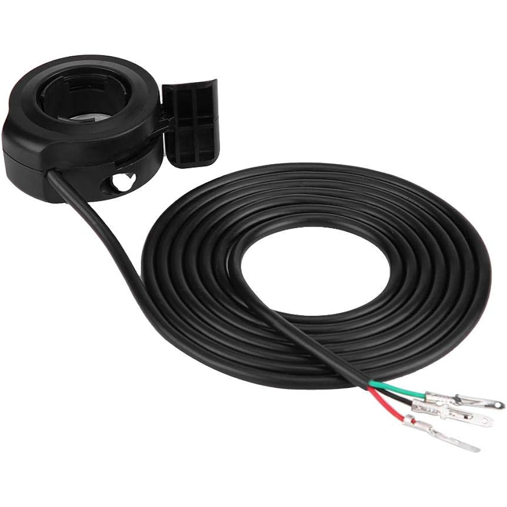Thumb Throttle Assembly 22mm 7/8'' Universal Thumb Throttle Cable Speed Control Assembly for E-Bike Electric Bike Scooter