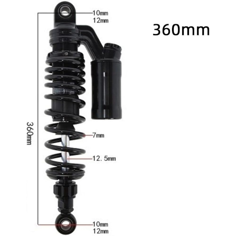 one+lifestyle Ohlins Type Rear Suspension Rear Suspension Tank Separate High Performance Suspension Shock Black Set of 2 320mm 340mm 360mm