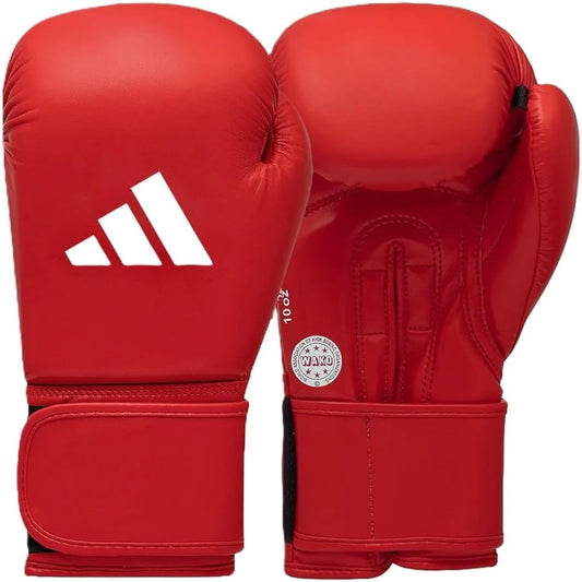 adidas Boxing Gloves NEW Amateur Boxing Gloves WAKO Officially Approved (Red, 10oz)