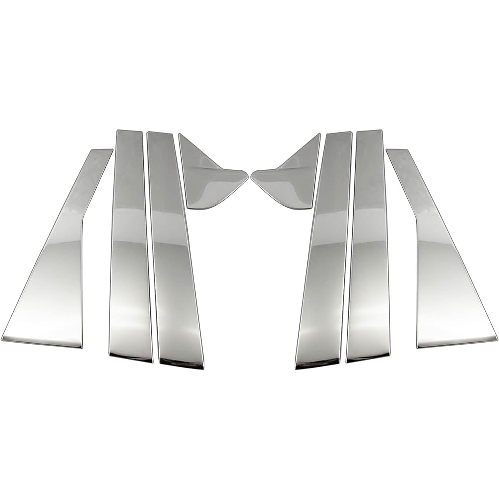 BRIGHTZ X-Trail T33 SNT33 Super Mirror Stainless Steel Plated Pillar Panel No Visor 8PC [PIL-SIL-456] SNT33 ST33 NT33 SNT ST NT T 33 X-Trail