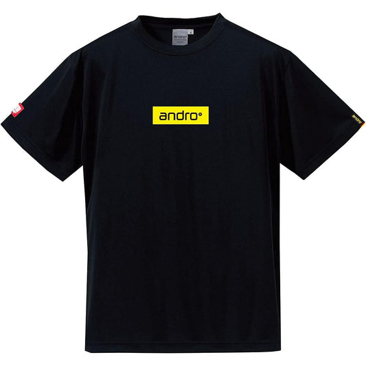 [Andro] Table Tennis Casual Line Apparel Game Shirt Napa Tee Shirt BX J.T.T.A Officially Approved Black x Yellow