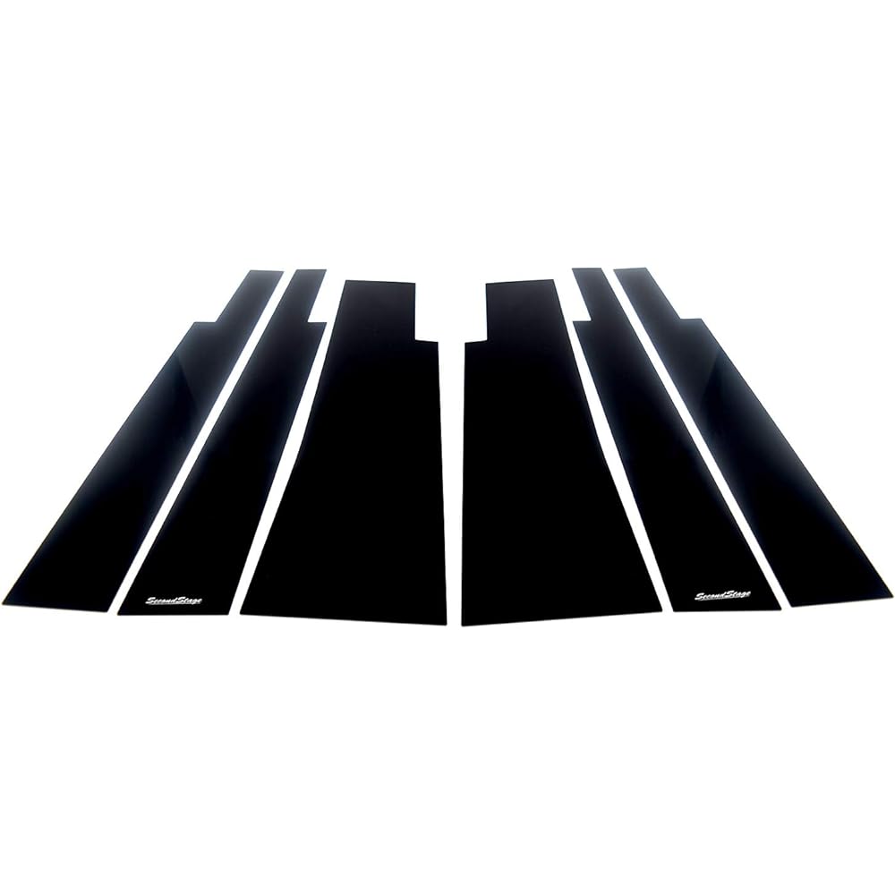 SecondStage Mitsubishi Delica D:5 Early Year Pillar Garnish For Vehicles with Genuine Visor Piano Black/B007BLK