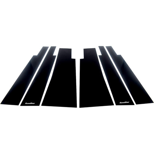 SecondStage Mitsubishi Delica D:5 Early Year Pillar Garnish For Vehicles with Genuine Visor Piano Black/B007BLK