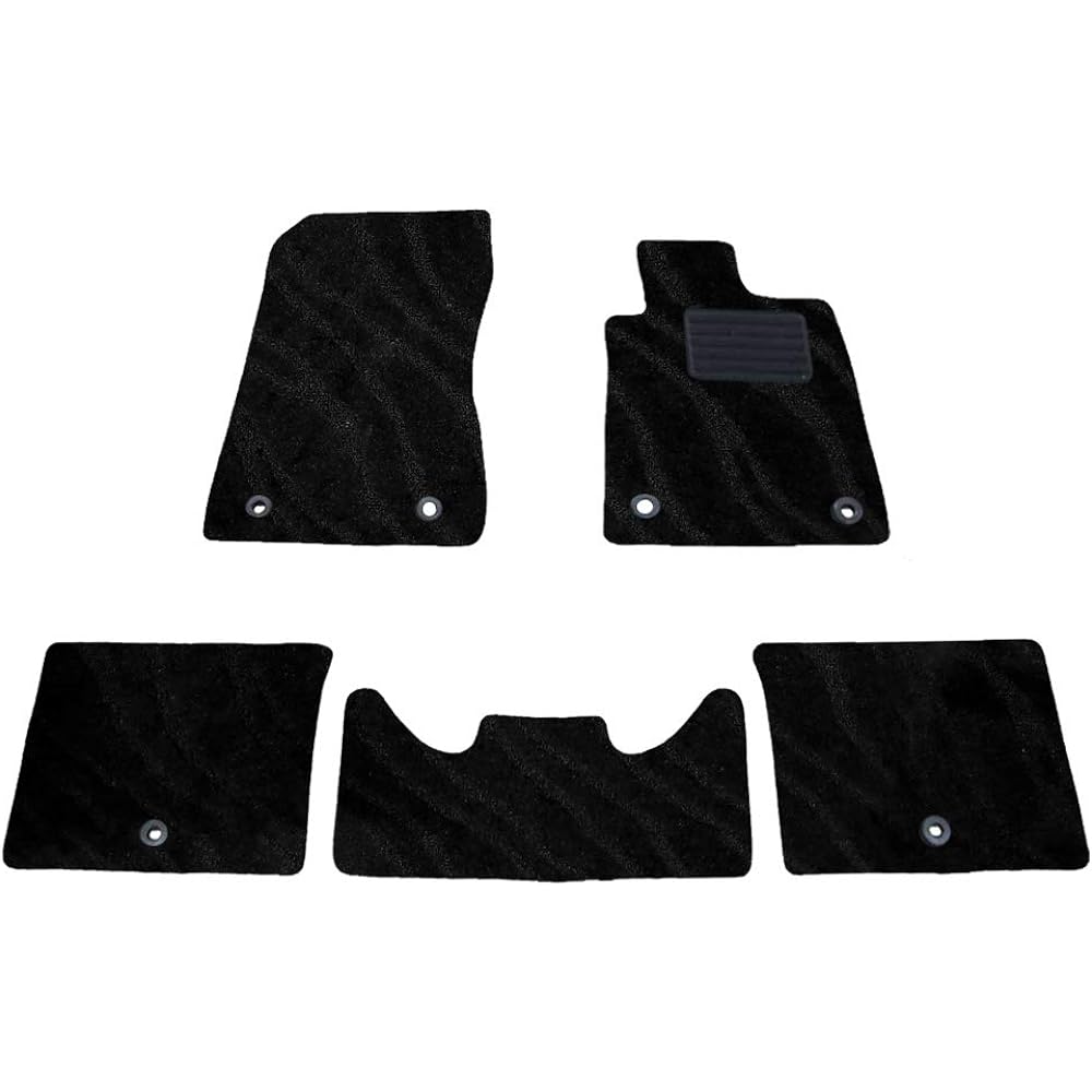 Cuore Car Mat Floor Mat (Toyota Crown Crown Hybrid 220 Series / 2WD) for AT Vehicles Wave Black Domestic Production Non-Slip Shape Car Mat