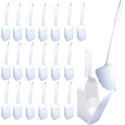 Ohe Toilet Brush White Approx. Length 37cm x Width 8cm x Height 9.3cm Thrift Case Included Flocked 20 Pieces Sold as a Set