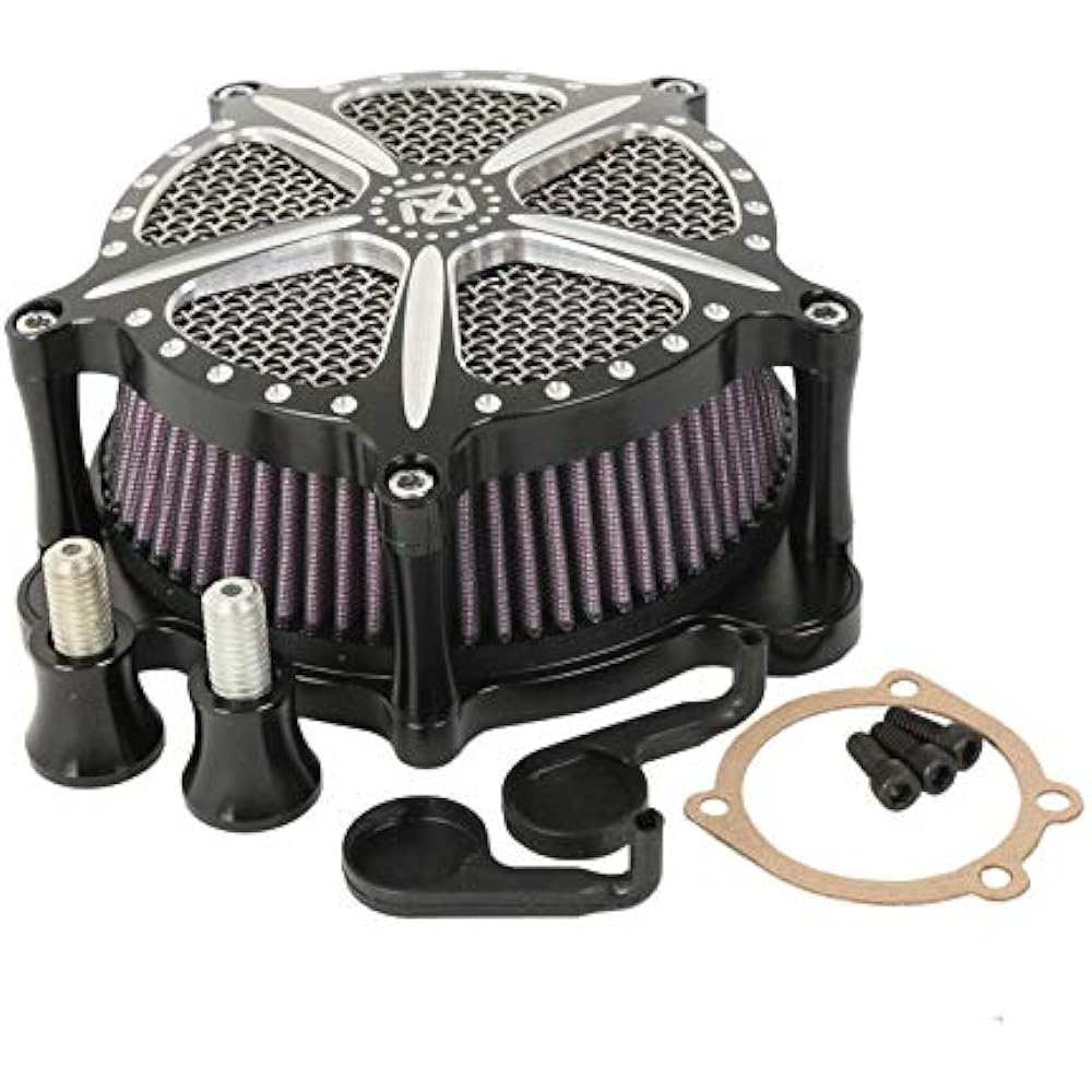 HUILI-JPHOME Modified Air Cleaner Intake Filter Compatible with Harley Softail Dyna Glide Rocker Touring
