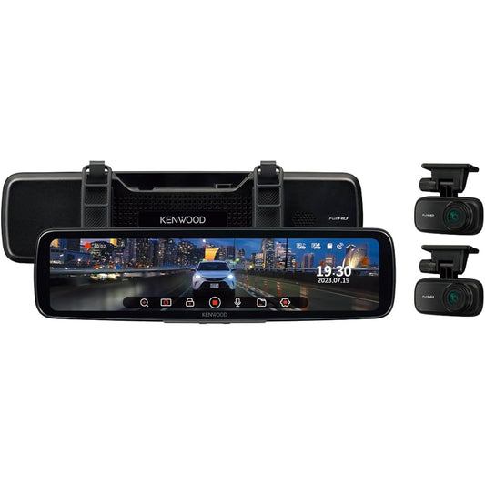 KENWOOD Drive Recorder DRV-EM4800 Mirror Type Equipped with Digital Mirror IPS LCD Front and Rear High Sensitivity PureCel Plus Sensor Equipped with Full High Definition Recording Band Type Mounting Mira Recorder KENWOOD