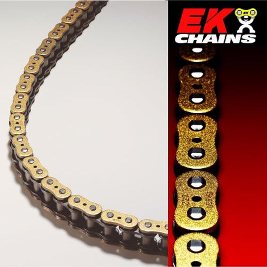 Enuma Chain EK Motorcycle Chain 530ZZZ･MG (Metallic Gold) 130 Links MLJ (Caulking) 62