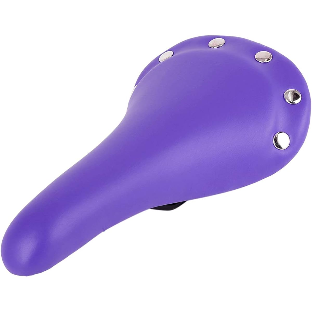 uxcell Comfortable Bicycle Saddle 27x15x7 cm PU Leather Bicycle Shallow Seat with Rivets Purple